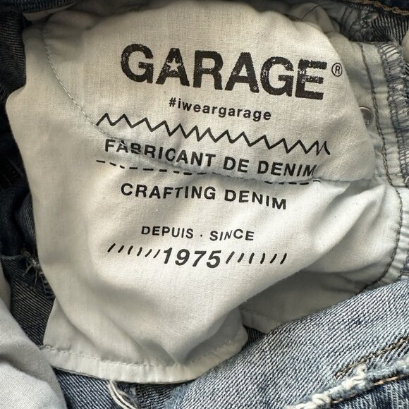 Garage Denim Festival Distressed Women's High Waist Blue Jean Shorts Size 7 - Picture 6 of 7